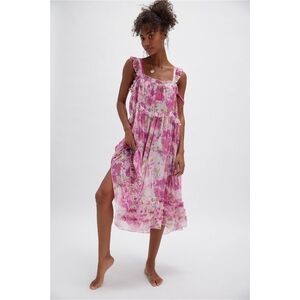 Intimately Free People Moon Phase Printed Midi Dress Nwot